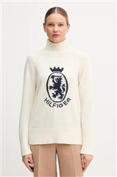 ΠΟΥΛΟΒΕΡ ΜΕ ΠΡΟΣΘΗΚΗ ΜΑΛΛΙΟΥ ΧΡΩΜΑ: ΜΠΕΖ, WW0WW46434 TOMMY HILFIGER