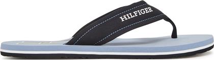ΣΑΓΙΟΝΑΡΕΣ HILFIGER H PADDED BEACH SANDAL FM0FM05536 ΣΚΟΥΡΟ ΜΠΛΕ TOMMY HILFIGER