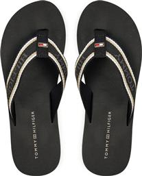 ΣΑΓΙΟΝΑΡΕΣ IM HILFIGER BEACH SANDAL FW0FW08015 ΜΑΥΡΟ TOMMY HILFIGER