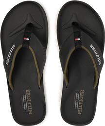 ΣΑΓΙΟΝΑΡΕΣ PADDED COMFORT HILFIGER B SANDAL FM0FM05440 ΜΑΥΡΟ TOMMY HILFIGER