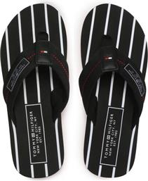 ΣΑΓΙΟΝΑΡΕΣ PATCH HILFIGER BEACH SANDAL FM0FM04470 ΜΑΥΡΟ TOMMY HILFIGER