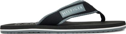 ΣΑΓΙΟΝΑΡΕΣ PATCH HILFIGER BEACH SANDAL FM0FM05435 ΜΑΥΡΟ TOMMY HILFIGER