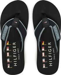 ΣΑΓΙΟΝΑΡΕΣ PATCH HILFIGER BEACH SANDAL FM0FM05435 ΜΑΥΡΟ TOMMY HILFIGER