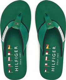 ΣΑΓΙΟΝΑΡΕΣ PATCH HILFIGER BEACH SANDAL FM0FM05435 ΠΡΑΣΙΝΟ TOMMY HILFIGER