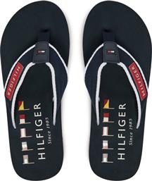 ΣΑΓΙΟΝΑΡΕΣ PATCH HILFIGER BEACH SANDAL FM0FM05435 ΣΚΟΥΡΟ ΜΠΛΕ TOMMY HILFIGER