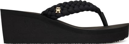 ΣΑΓΙΟΝΑΡΕΣ TH WEDGE BRAIDED SUMMER SANDAL FW0FW09198 ΜΑΥΡΟ TOMMY HILFIGER