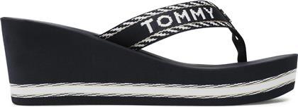 ΣΑΓΙΟΝΑΡΕΣ WEBBING H WEDGE SANDAL FW0FW07149 ΣΚΟΥΡΟ ΜΠΛΕ TOMMY HILFIGER