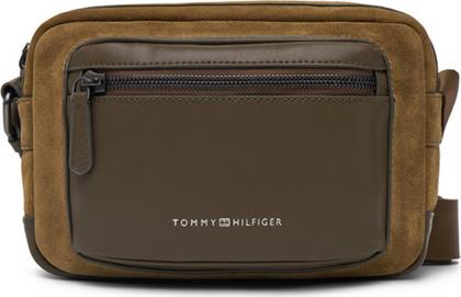 ΣΑΚΟΣ TH CASUAL SUEDE CAMERA BAG AM0AM13231 ΠΡΑΣΙΝΟ TOMMY HILFIGER