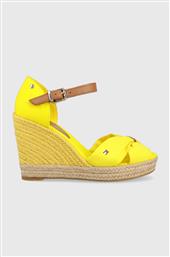 ΣΑΝΔΑΛΙΑ BASIC OPENED TOE HIGH WEDGE ΧΡΩΜΑ: ΚΙΤΡΙΝΟ FW0FW04784 TOMMY HILFIGER