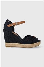 ΣΑΝΔΑΛΙΑ BASIC OPENED TOE HIGH WEDGE ΧΡΩΜΑ: ΝΑΥΤΙΚΟ ΜΠΛΕ FW0FW04784 TOMMY HILFIGER