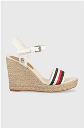 ΣΑΝΔΑΛΙΑ CORPORATE WEDGE ΧΡΩΜΑ: ΜΠΕΖ, FW0FW07086 TOMMY HILFIGER