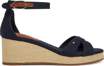 ΣΑΝΔΑΛΙΑ FLAG CRISS-CROS MID WEDGE ESPAD FW0FW08481 ΣΚΟΥΡΟ ΜΠΛΕ TOMMY HILFIGER