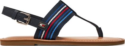 ΣΑΝΔΑΛΙΑ FLAT SANDAL STRIPES FW0FW07924 ΣΚΟΥΡΟ ΜΠΛΕ TOMMY HILFIGER