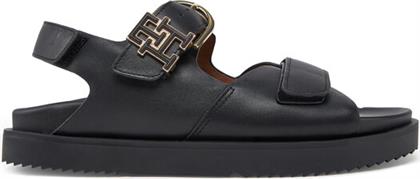 ΣΑΝΔΑΛΙΑ LEATHER SPORTY SANDAL FW0FW08799 ΜΑΥΡΟ TOMMY HILFIGER