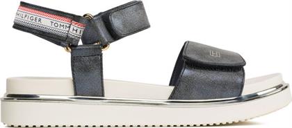 ΣΑΝΔΑΛΙΑ PLATFORM VELCRO SANDAL T3A2-32760-0568 S ΣΚΟΥΡΟ ΜΠΛΕ TOMMY HILFIGER