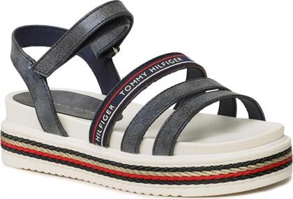 ΣΑΝΔΑΛΙΑ PLATFORM VELCRO SANDAL T3A2-32763-0568 M ΣΚΟΥΡΟ ΜΠΛΕ TOMMY HILFIGER