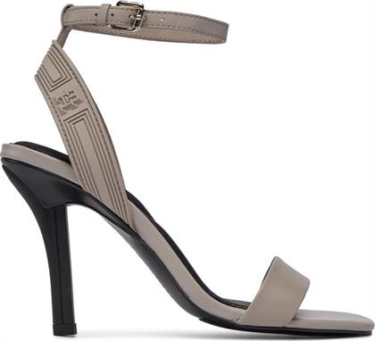 ΣΑΝΔΑΛΙΑ SPORTY LEATHER HIGH HEEL SANDAL FW0FW07795 ΜΠΕΖ TOMMY HILFIGER