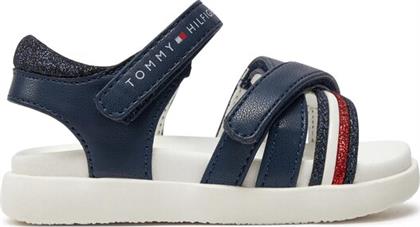 ΣΑΝΔΑΛΙΑ STRIPPES VELCRO SANADAL T1A2-33234-0326 M ΣΚΟΥΡΟ ΜΠΛΕ TOMMY HILFIGER