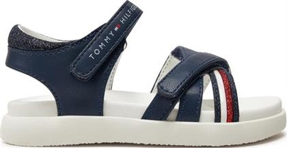 ΣΑΝΔΑΛΙΑ STRIPPES VELCRO SANADAL T1A2-33234-0326 S ΣΚΟΥΡΟ ΜΠΛΕ TOMMY HILFIGER