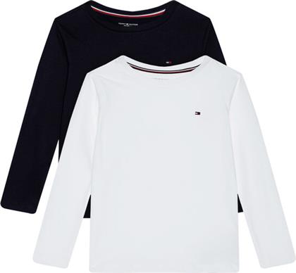 ΣΕΤ 2 ΜΠΛΟΥΖΑΚΙΑ CN TEE LS UB0UB00309 ΕΓΧΡΩΜΟ REGULAR FIT TOMMY HILFIGER