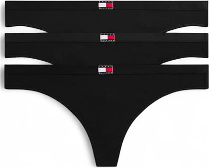 ΣΕΤ 3 ΤΕΜΑΧΙΑ THONGS ΒΑΜΒΑΚΕΡΑ ΜΕ ΛΟΓΟΤΥΠΟ TOMMY HILFIGER