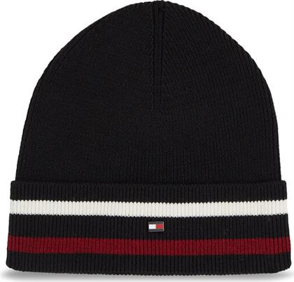 ΣΚΟΥΦΟΣ ELEVATED WOOL FLAG BEANIE AM0AM11497 ΜΑΥΡΟ TOMMY HILFIGER