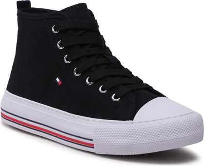 SNEAKERS HIGH TOP LACE-UP T3A9-32679-0890 S ΜΑΥΡΟ TOMMY HILFIGER από το EPAPOUTSIA
