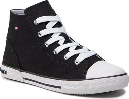 SNEAKERS HIGT TOP LACE-UP SNEAKER T3X4-32209-0890 S BLACK 999 TOMMY HILFIGER