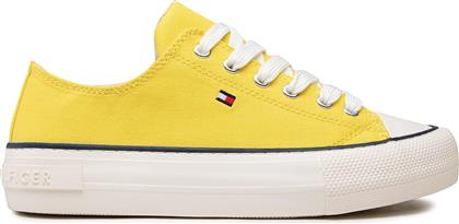 SNEAKERS LOW CUT LACE-UP SNEAKER T3A4-32118-0890 S YELLOW 200 TOMMY HILFIGER από το EPAPOUTSIA