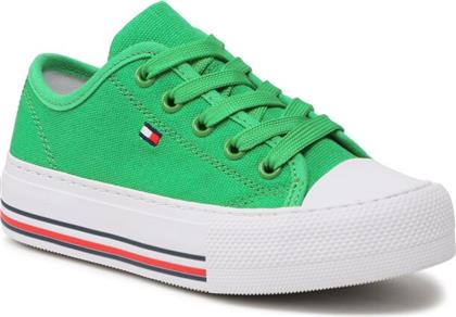 SNEAKERS LOW CUT LACE-UP SNEAKER T3A9-32677-0890 M GREEN M TOMMY HILFIGER από το EPAPOUTSIA