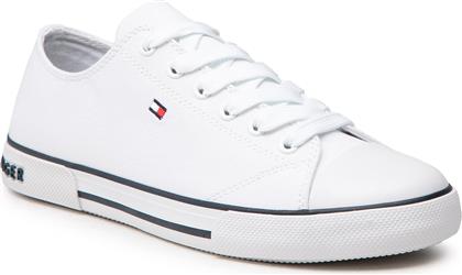 SNEAKERS LOW CUT LACE-UP SNEAKER T3X4-32207-0890 S WHITE 100 TOMMY HILFIGER από το EPAPOUTSIA