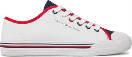 SNEAKERS LOW CUT LACE UP SNEAKER T3X9-33325-0890 S ΛΕΥΚΟ TOMMY HILFIGER από το MODIVO
