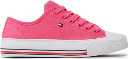 SNEAKERS LOW CUT LACE-UP T3A9-32677-0890313 S FUCHSIA 313 TOMMY HILFIGER από το EPAPOUTSIA