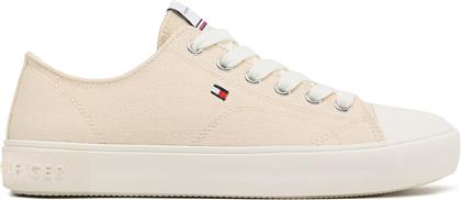 SNEAKERS LOW CUT LACE-UP T3X9-32827-0890 S ΕΚΡΟΥ TOMMY HILFIGER από το EPAPOUTSIA