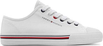 SNEAKERS LOW CUT LACE-UP T3X9-33324-0890 S ΛΕΥΚΟ TOMMY HILFIGER