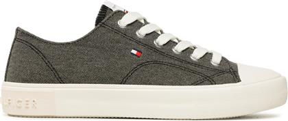 SNEAKERS LOW CUT LCE-UP T3X9-32827-0890 S ΜΑΥΡΟ TOMMY HILFIGER από το EPAPOUTSIA