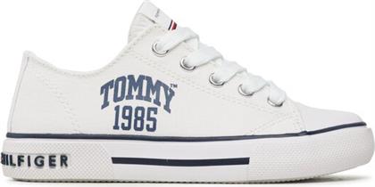 SNEAKERS VARSITY LOW CUT LACE-UP SNEAKER T3X9-32833-0890 M ΛΕΥΚΟ TOMMY HILFIGER από το MODIVO