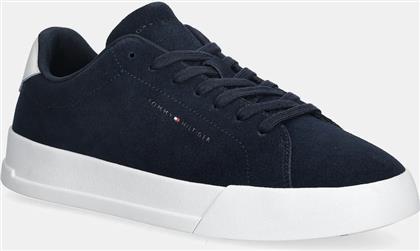 ΣΟΥΕΤ ΑΘΛΗΤΙΚΑ ΠΑΠΟΥΤΣΙΑ TH COURT CORE SUEDE ΧΡΩΜΑ: ΝΑΥΤΙΚΟ ΜΠΛΕ, FM0FM05716 TOMMY HILFIGER