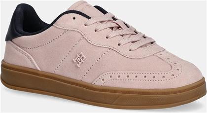 ΣΟΥΕΤ ΑΘΛΗΤΙΚΑ ΠΑΠΟΥΤΣΙΑ TH HERITAGE SNEAKER ΧΡΩΜΑ: ΡΟΖ, FW0FW08822 TOMMY HILFIGER
