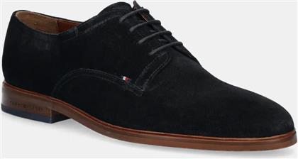 ΣΟΥΕΤ ΚΛΕΙΣΤΑ ΠΑΠΟΥΤΣΙΑ HILFIGER THUNIT SUEDE SHOE ΧΡΩΜΑ: ΝΑΥΤΙΚΟ ΜΠΛΕ, FM0FM05377 TOMMY HILFIGER