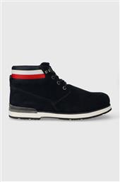 ΣΟΥΕΤ ΠΑΠΟΥΤΣΙΑ CORE HILFIGER SUEDE BOOT ΧΡΩΜΑ: ΝΑΥΤΙΚΟ ΜΠΛΕ, FM0FM04800 F3FM0FM04800 TOMMY HILFIGER