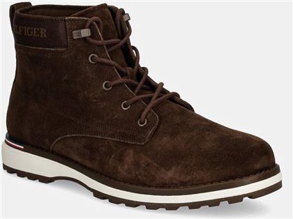 ΣΟΥΕΤ ΠΑΠΟΥΤΣΙΑ CORPORATE OUTDOOR SUEDE BOOT ΧΡΩΜΑ: ΚΑΦΕ, FM0FM05147 TOMMY HILFIGER