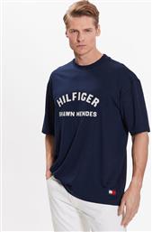 T-SHIRT ARCHIVE MW0MW31189 ΣΚΟΥΡΟ ΜΠΛΕ RELAXED FIT TOMMY HILFIGER
