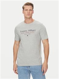 T-SHIRT CENTER STACK MW0MW38621 ΓΚΡΙ REGULAR FIT TOMMY HILFIGER