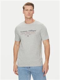 T-SHIRT CENTER STACK MW0MW38621 ΓΚΡΙ REGULAR FIT TOMMY HILFIGER