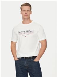 T-SHIRT CENTER STACK MW0MW38621 ΛΕΥΚΟ REGULAR FIT TOMMY HILFIGER