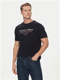 T-SHIRT CENTER STACK MW0MW38621 ΣΚΟΥΡΟ ΜΠΛΕ REGULAR FIT TOMMY HILFIGER