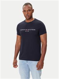 T-SHIRT CORE LOGO TEE MW0MW11465 ΣΚΟΥΡΟ ΜΠΛΕ SLIM FIT TOMMY HILFIGER