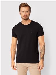 T-SHIRT CORE STRETCH MW0MW27539 ΜΑΥΡΟ SLIM FIT TOMMY HILFIGER