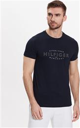 T-SHIRT CURVE LOGO MW0MW30034 ΣΚΟΥΡΟ ΜΠΛΕ SLIM FIT TOMMY HILFIGER